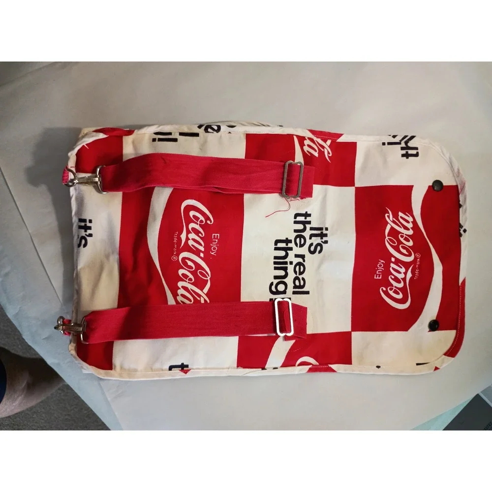 Vintage Coca Cola Red White Hat and Backpack Set Its The Real‎ Thing Canvas Kids